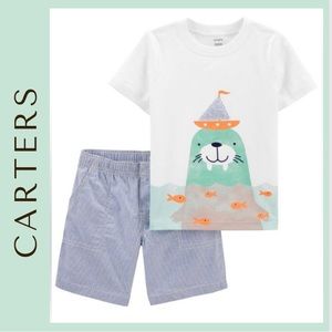 NWT Carters Jersey Shirt and Short Set